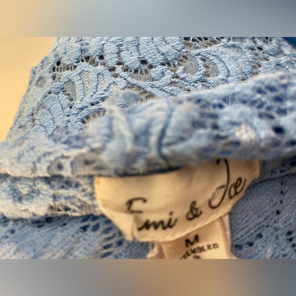 Emi & Ice Baby Blue Medium Lace Cardigan - Picture 5 of 5